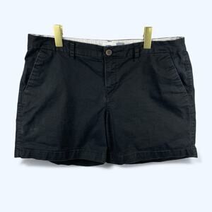 Old Navy Black High Waisted Twill Everyday Shorts Women's Size 12